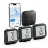 image:imageXSense WiFi Thermometer Indoor Hygrometer Digital Temperature Sensor with App Control Notification Alerts Temperature Humidity for Room Free Data Storage Export 3 Sensors amp 1 Base Station BlackBlack