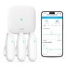 image:imageXSense WiFi Thermometer Indoor Hygrometer Digital Temperature Sensor with App Control Notification Alerts Temperature Humidity for Room Free Data Storage Export 3 Sensors amp 1 Base Station BlackWhite