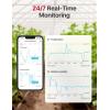 image:imageXSense WiFi Thermometer Indoor Hygrometer Digital Temperature Sensor with App Control Notification Alerts Temperature Humidity for Room Free Data Storage Export 3 Sensors amp 1 Base Station BlackWhite