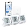 image:imageXSense WiFi Thermometer Indoor Hygrometer Digital Temperature Sensor with App Control Notification Alerts Temperature Humidity for Room Free Data Storage Export 3 Sensors amp 1 Base Station BlackWhite