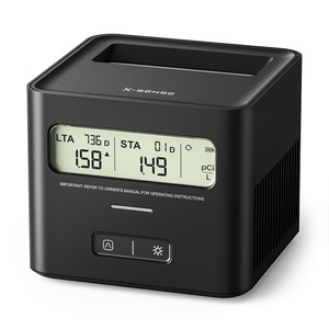 image:imageXSense Radon Detector for Home Battery Powered Clear ShortTerm amp LongTerm Average Display Ideal Starter Safety Tool for Home Model XR0ASR Black